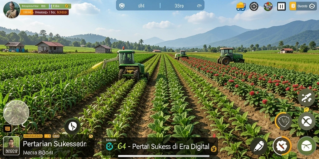Gameplay menarik dalam 8364 yang menampilkan aktivasi pertanian.