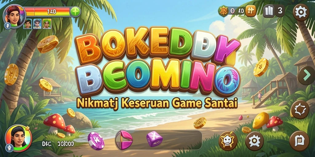 Tampilan gameplay seru dari BOKEDOMINO yang mengasyikkan.