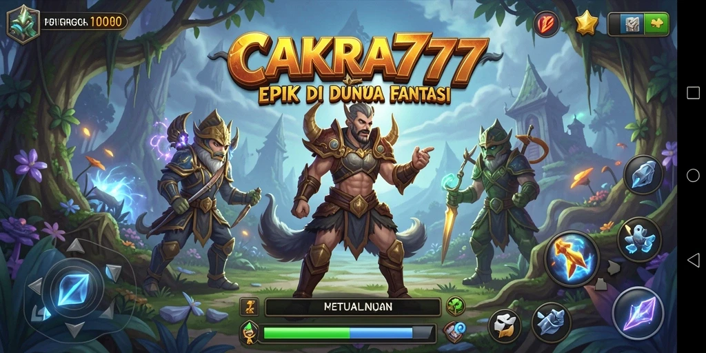 Tangkapan layar gameplay CAKRA777 dengan aksi seru dan grafis memukau.