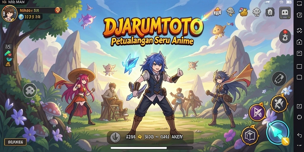 Screenshot utama DJARUMTOTO menampilkan petualangan seru dalam dunia Anime.