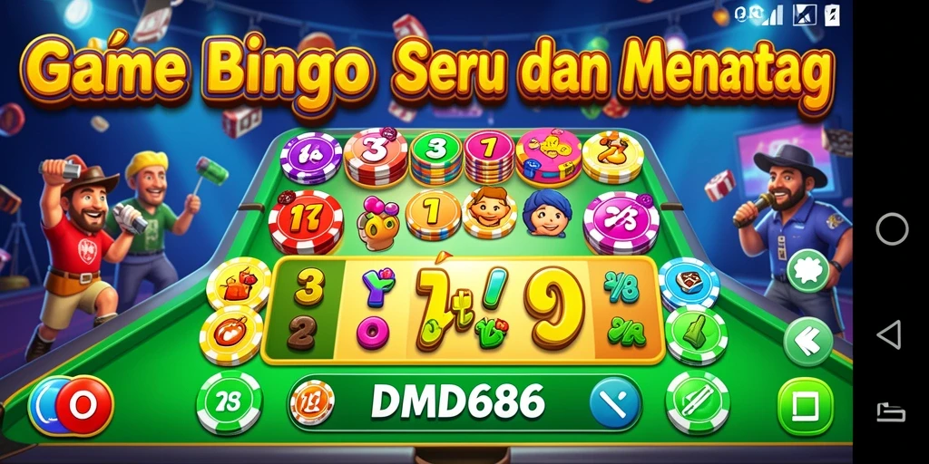 Tampilan gameplay seru DMD686 dengan antarmuka Bingo yang menarik.