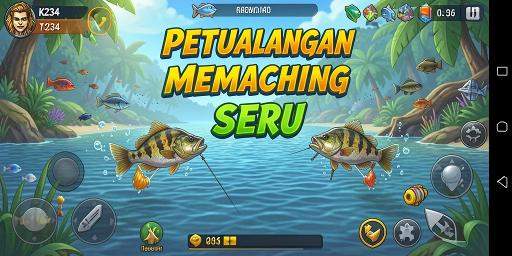 Screenshot gameplay K234 menampilkan pengalaman memancing yang mendebarkan dan realistis.