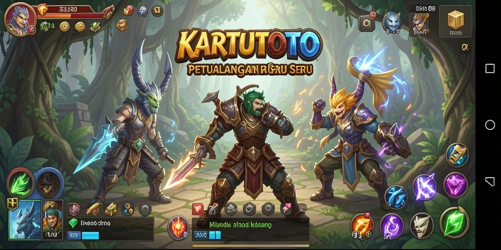 Screenshot gameplay KARTUTOTO menampilkan petualangan seru di dunia RPG.