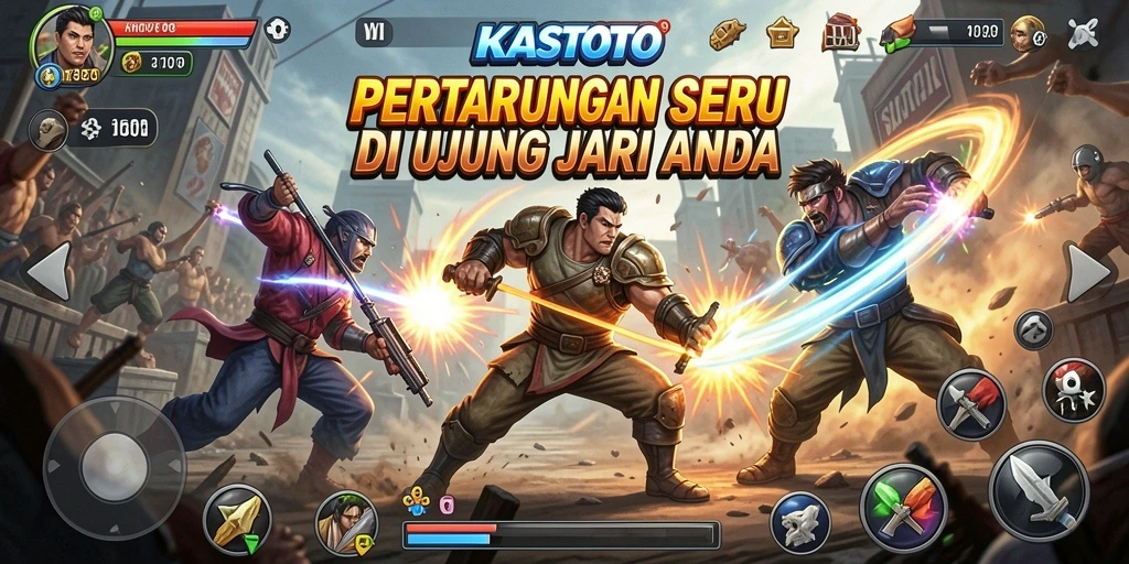 Screenshot memukau menunjukkan aksi bertarung dalam KASTOTO.