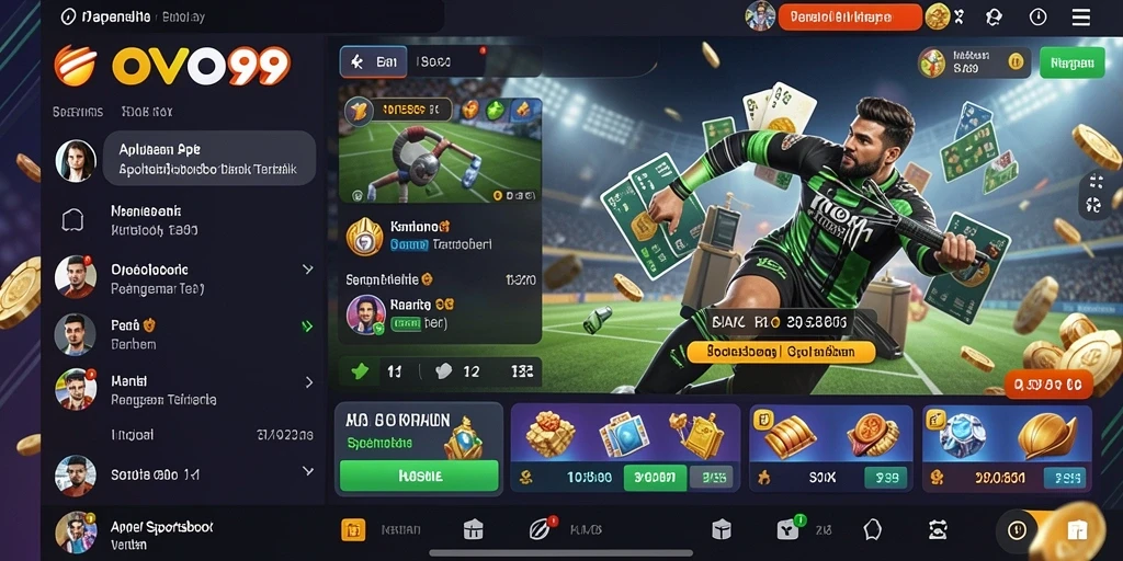 Tampilan gameplay OVO99 dengan berbagai pilihan taruhan olahraga.