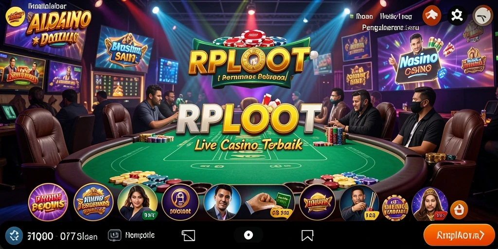 Tampilan menarik dari gameplay RPLOOT Live Casino yang seru.