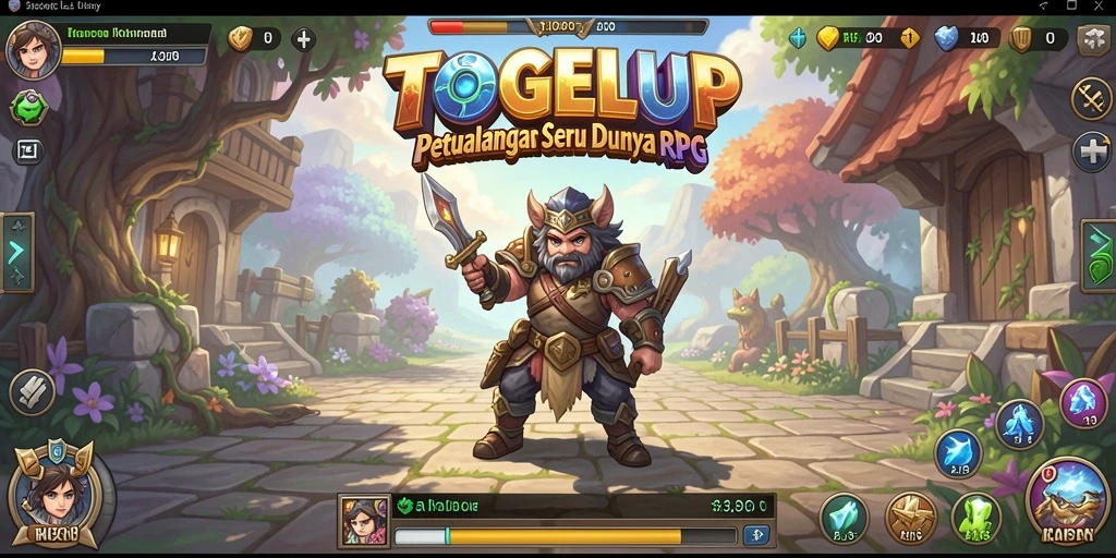 Tangkapan layar utama TOGELUP menampilkan gameplay RPG yang mengasyikkan.
