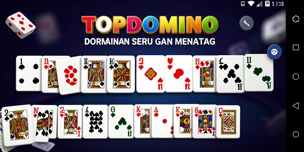 Screenshot utama dari TOPDOMINO menampilkan gameplay seru domino.