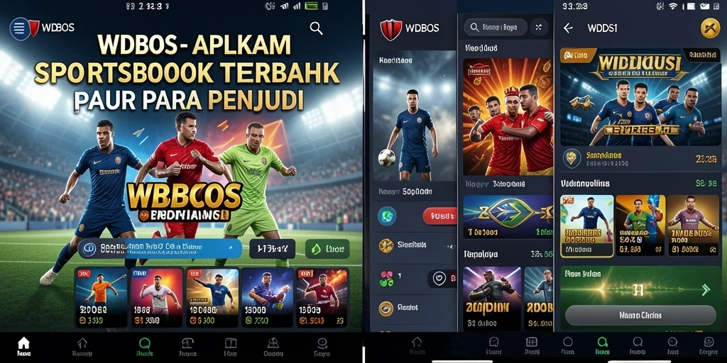 Tampilan gameplay WDBOS dengan berbagai opsi taruhan olahraga.