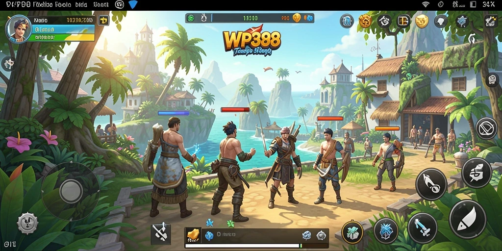 Screenshot WP888 menampilkan eksplorasi dunia terbuka yang menarik.